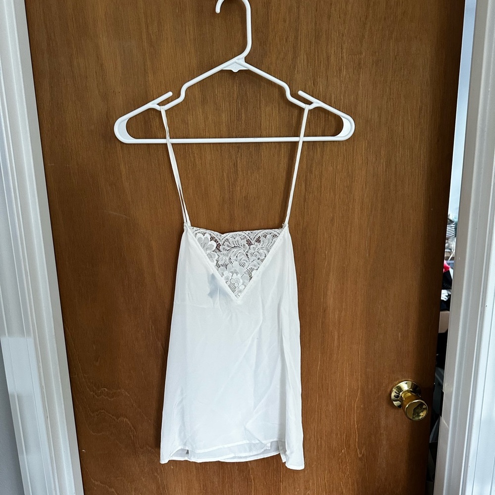 Express White Lace Trim Camisole